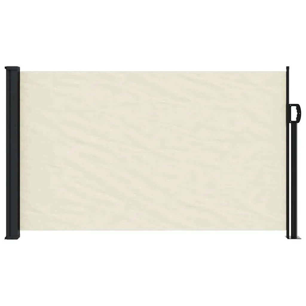 Retractable Side Awning Water and UV Resistant Polyester 120x500cm Cream