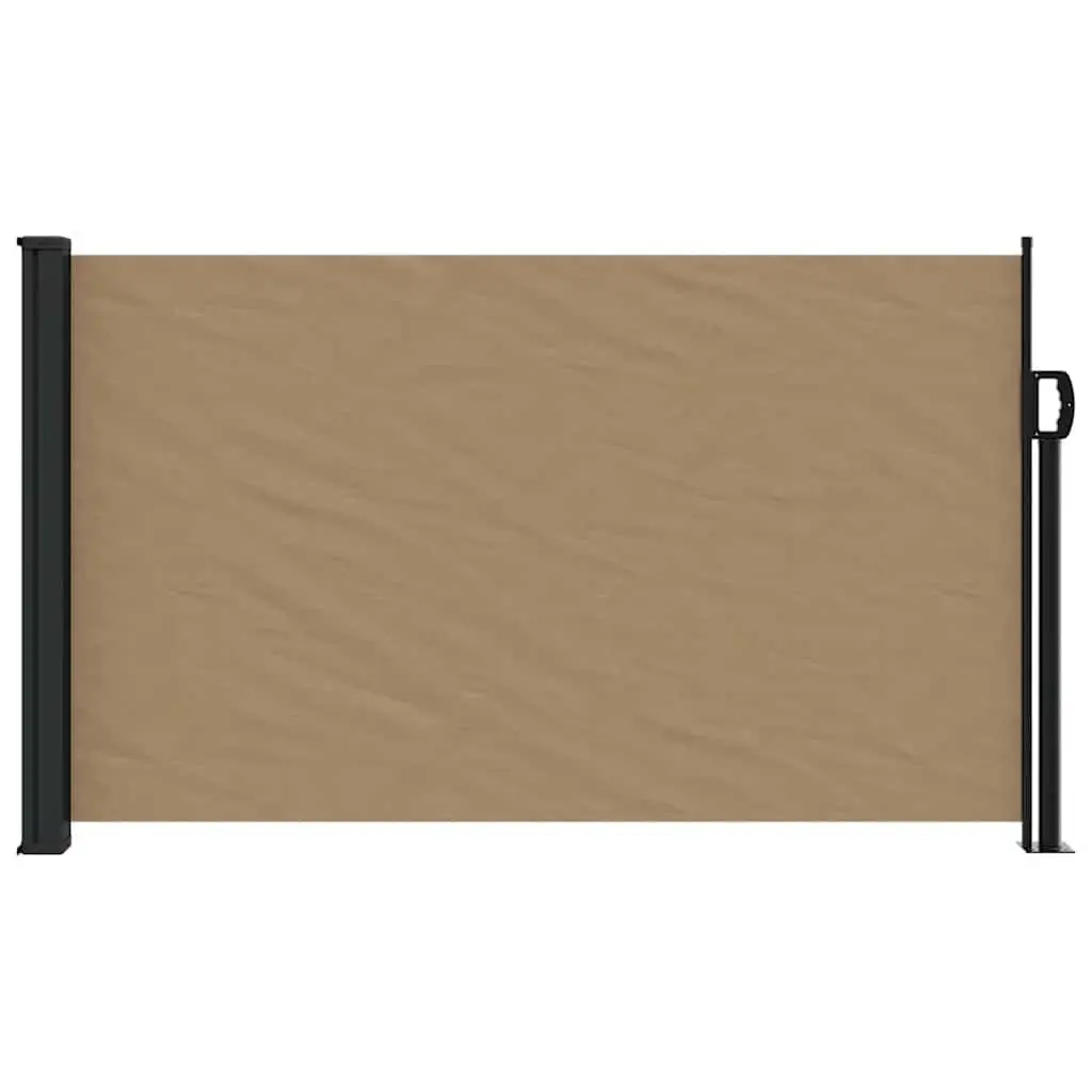 Retractable Awning Privacy Screen Breathable Polyester 120x500cm Taupe Outdoor Garden Patio Balcony