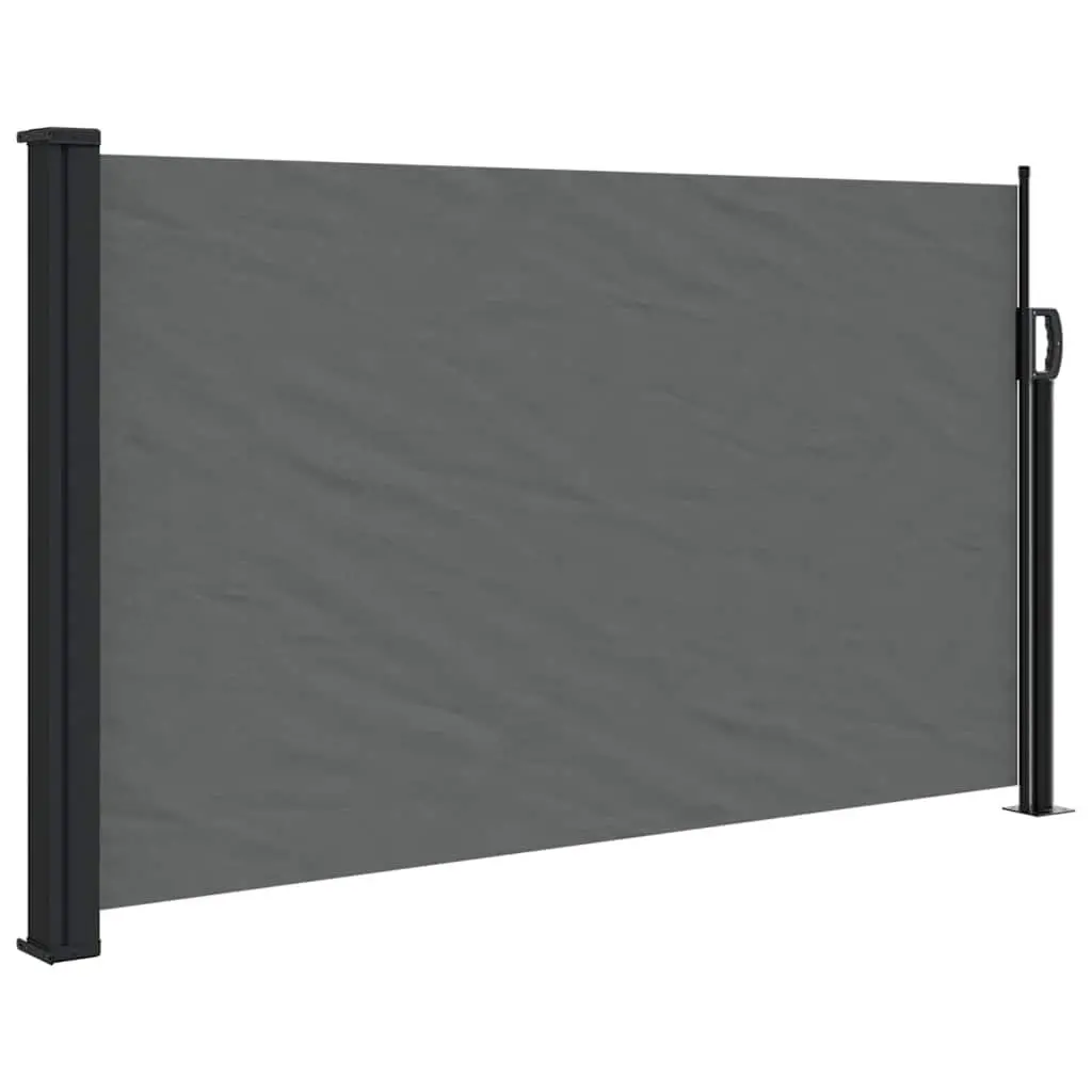 Retractable Side Awning Polyester 120x500cm Anthracite Garden Privacy Screen