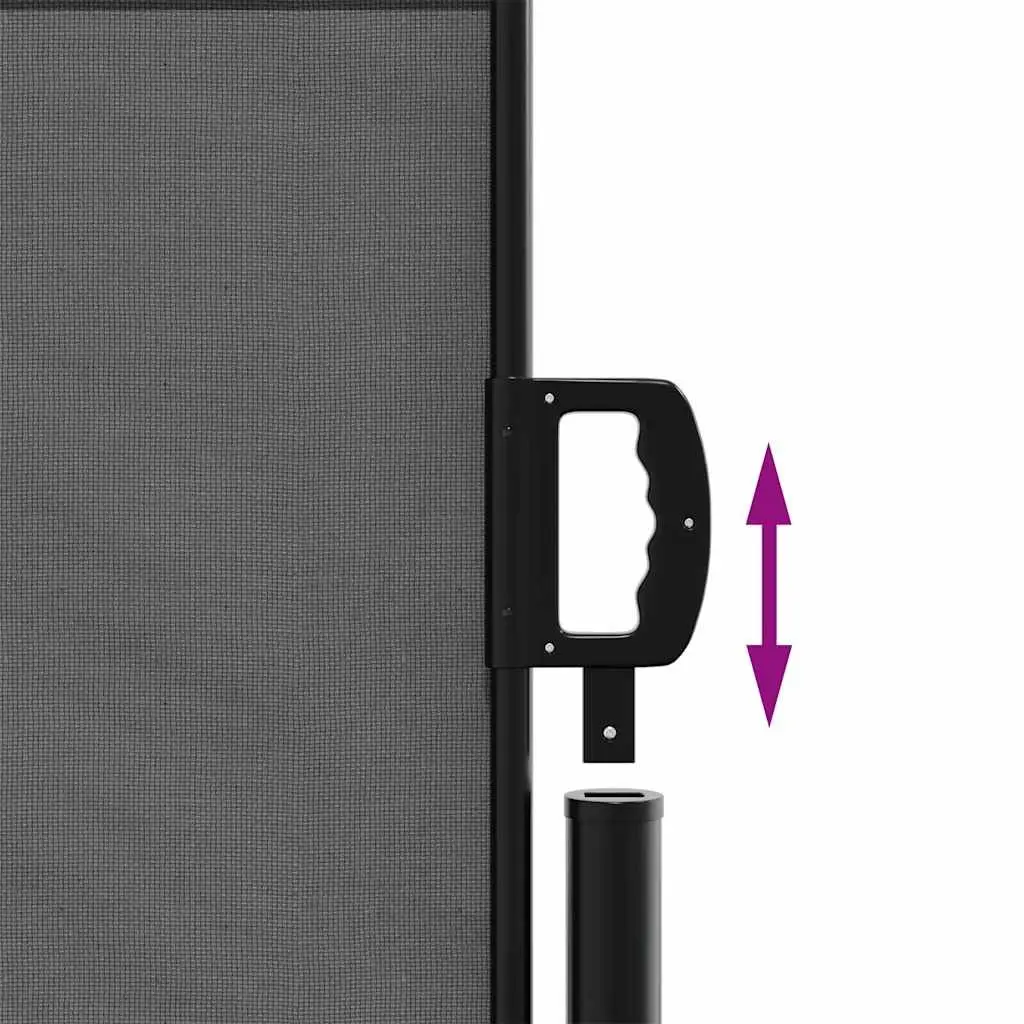 Retractable Side Awning Polyester 120x500cm Anthracite Garden Privacy Screen
