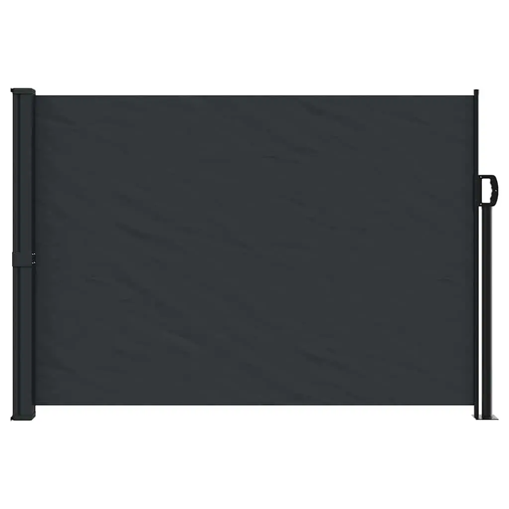 Retractable Side Awning Privacy Screen Polyester 140x500cm Black