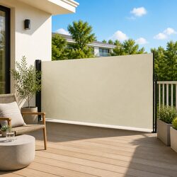 Versatile Cream Retractable Awning for Your Home