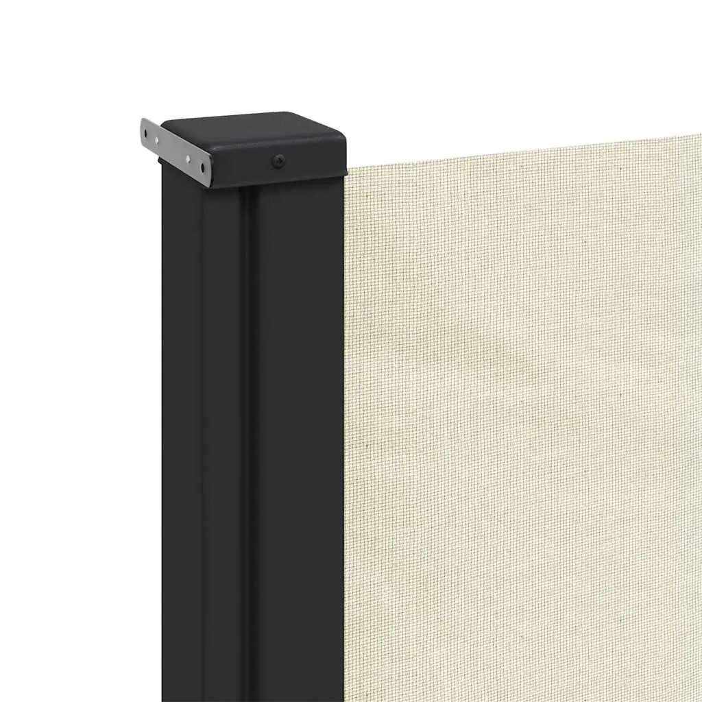 Retractable Side Awning Polyester 160x500cm Cream Outdoor Garden Privacy Screen Patio