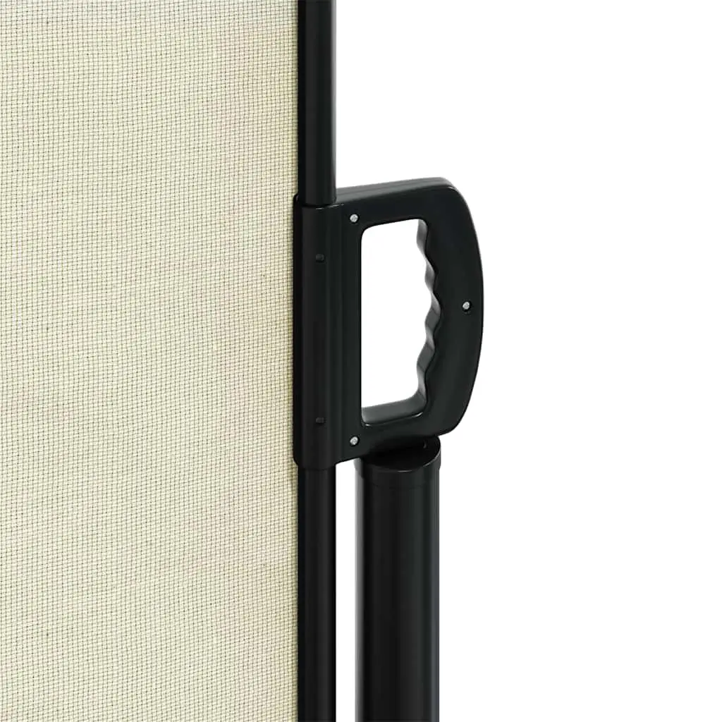 Retractable Side Awning Polyester 160x500cm Cream Outdoor Garden Privacy Screen Patio