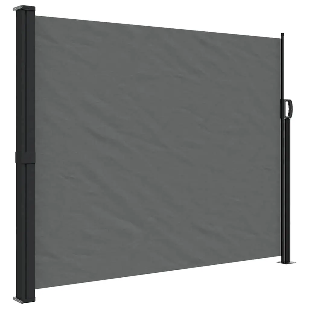 Retractable Awning Garden Screen Privacy Anthracite 160x500cm Outdoor Shade Patio Balcony