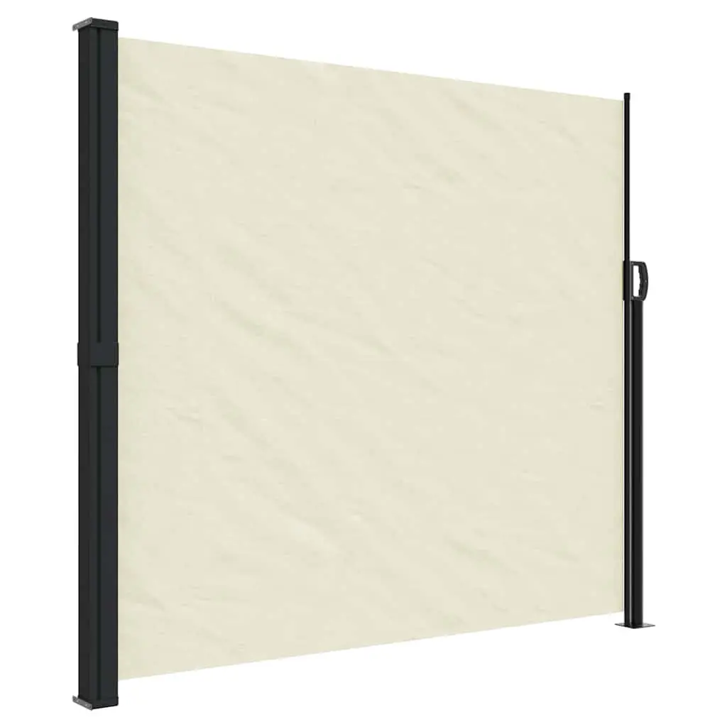 Cream Retractable Side Awning for Home Use