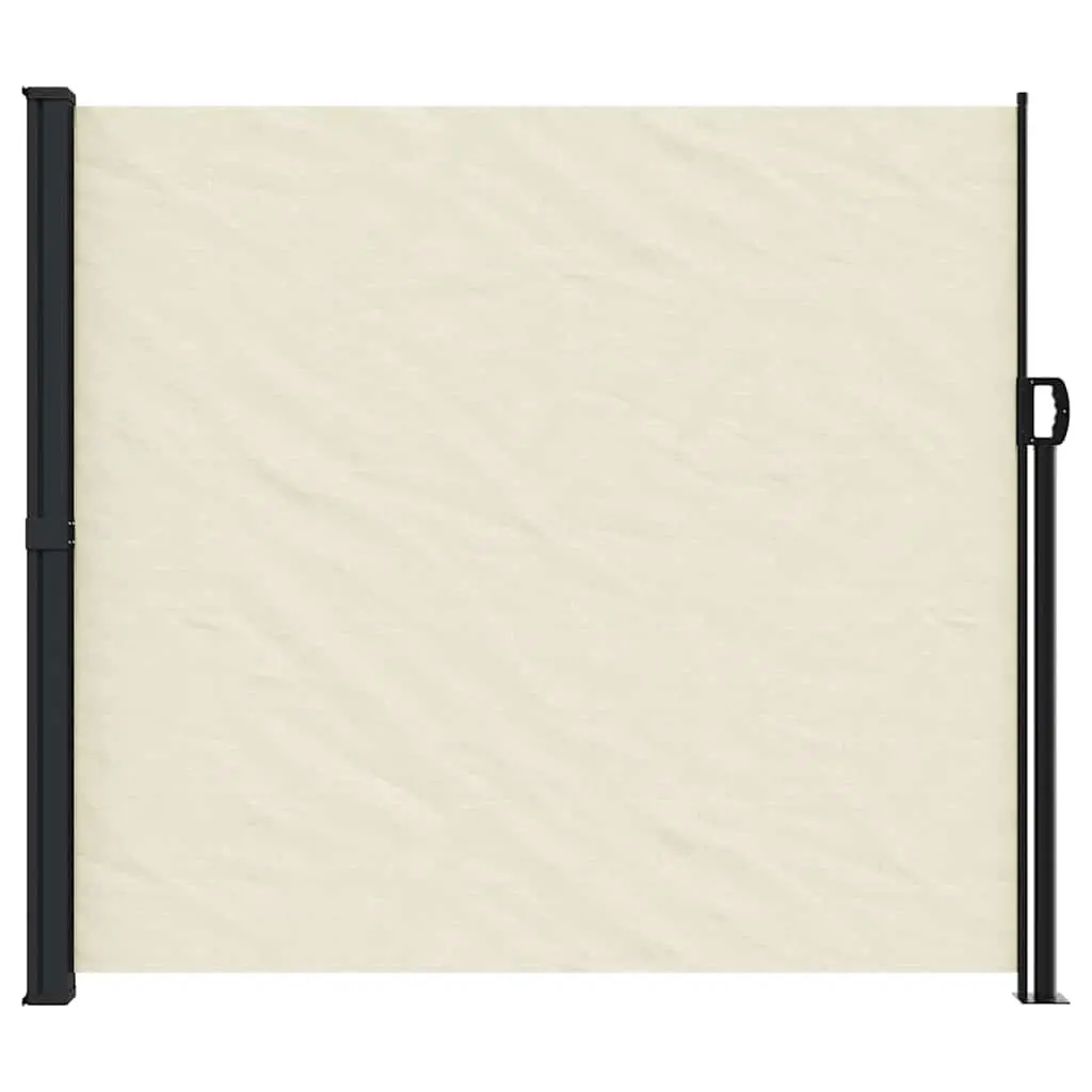 Cream Retractable Side Awning for Home Use
