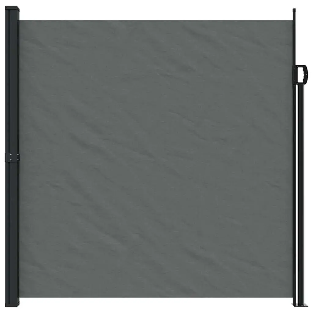 Retractable Side Awning Polyester 200x500cm Anthracite Outdoor Privacy Screen Garden Patio Balcony