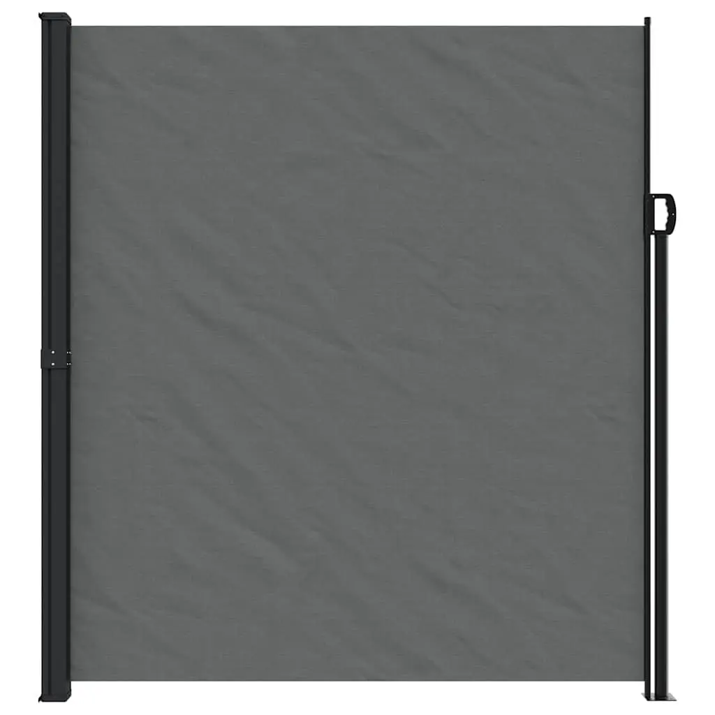 Retractable Awning Polyester Anthracite 220x500cm Outdoor Privacy Screen for Garden Patio Balcony Terrace