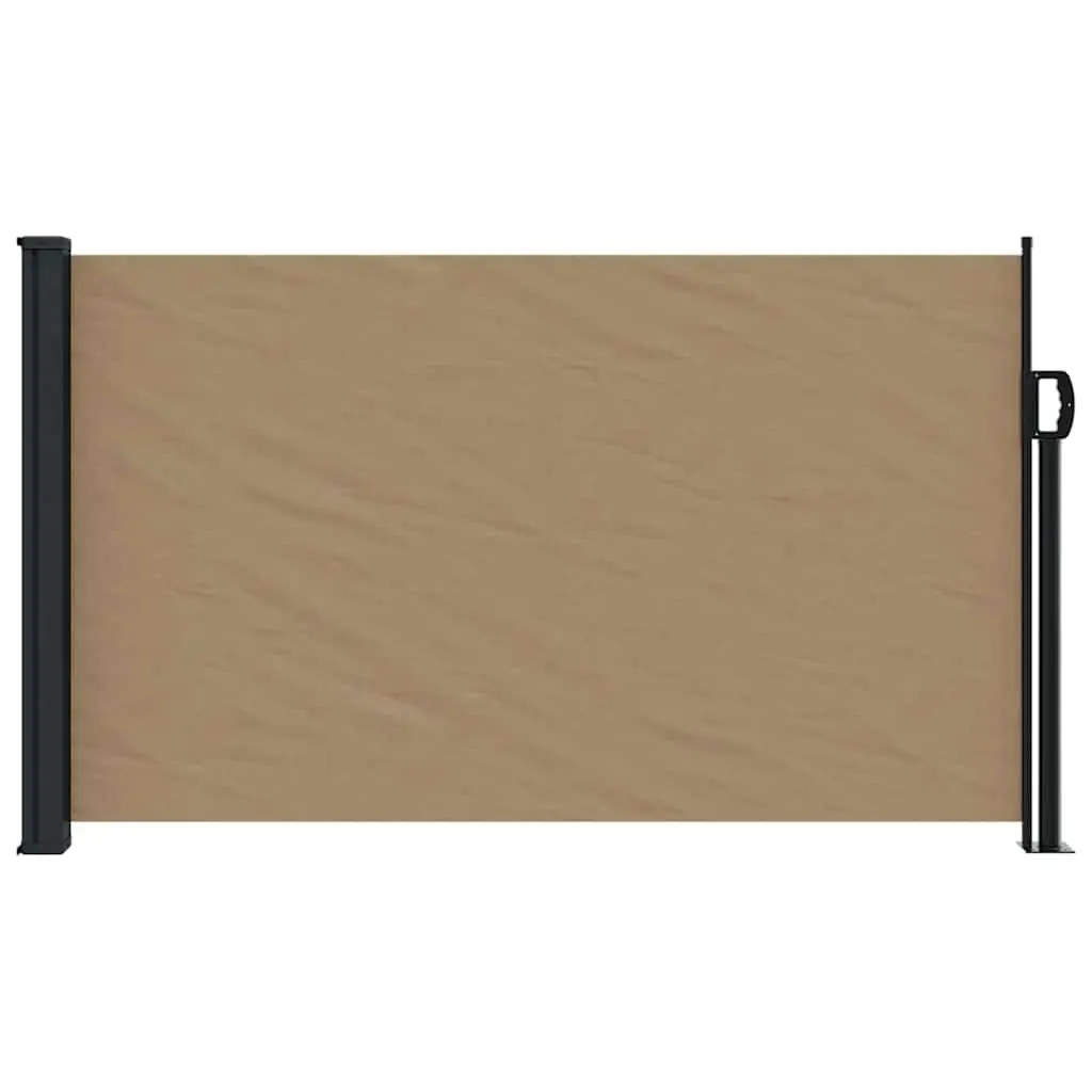 Retractable Side Awning Polyester 120x600 cm Taupe Privacy Screen