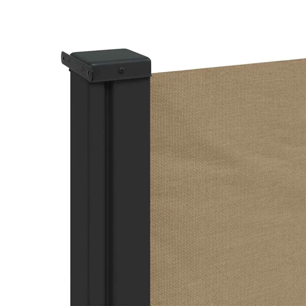 Retractable Side Awning Polyester 120x600 cm Taupe Privacy Screen