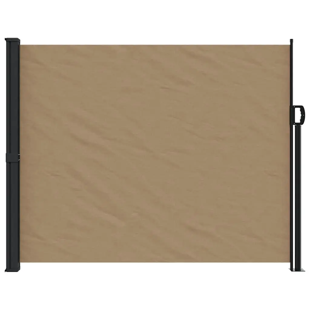 Retractable Awning Screen Privacy Taupe 160x600cm Garden Patio Balcony Shade
