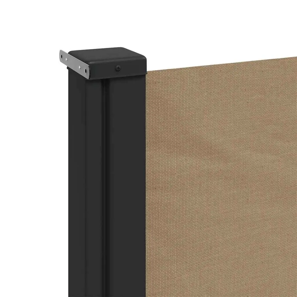 Retractable Awning Screen Privacy Taupe 160x600cm Garden Patio Balcony Shade