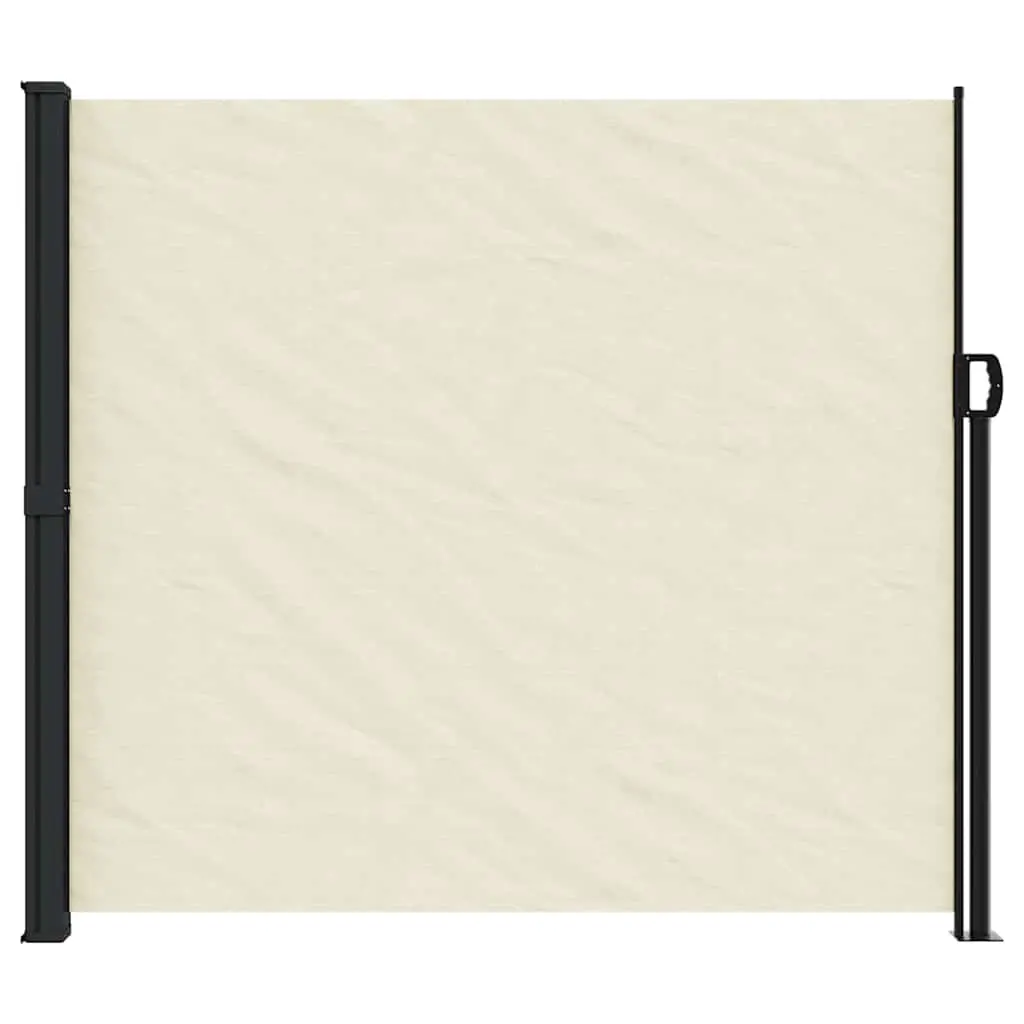 Retractable Side Awning Polyester 180x600cm Cream Outdoor Garden Privacy Screen