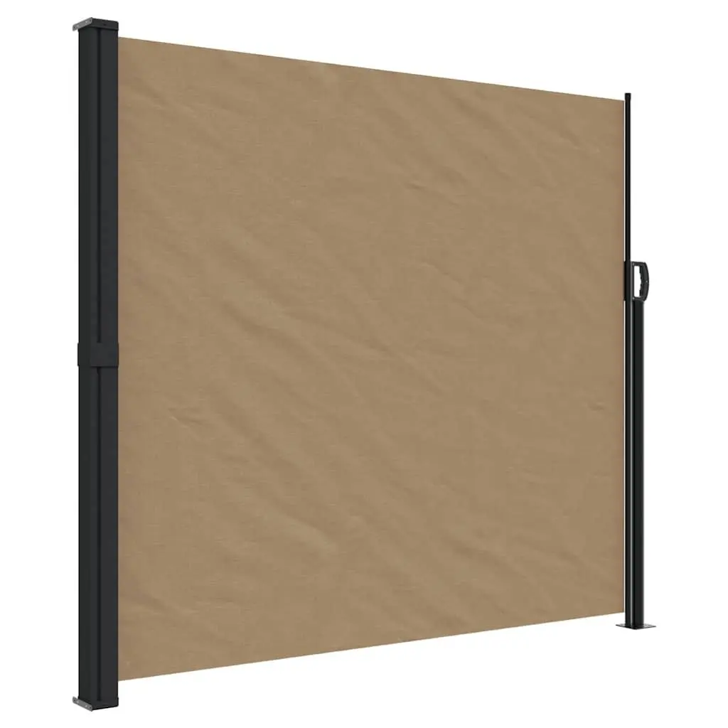 Retractable Side Awning Outdoor Privacy Screen Polyester 180 x 600 cm Taupe
