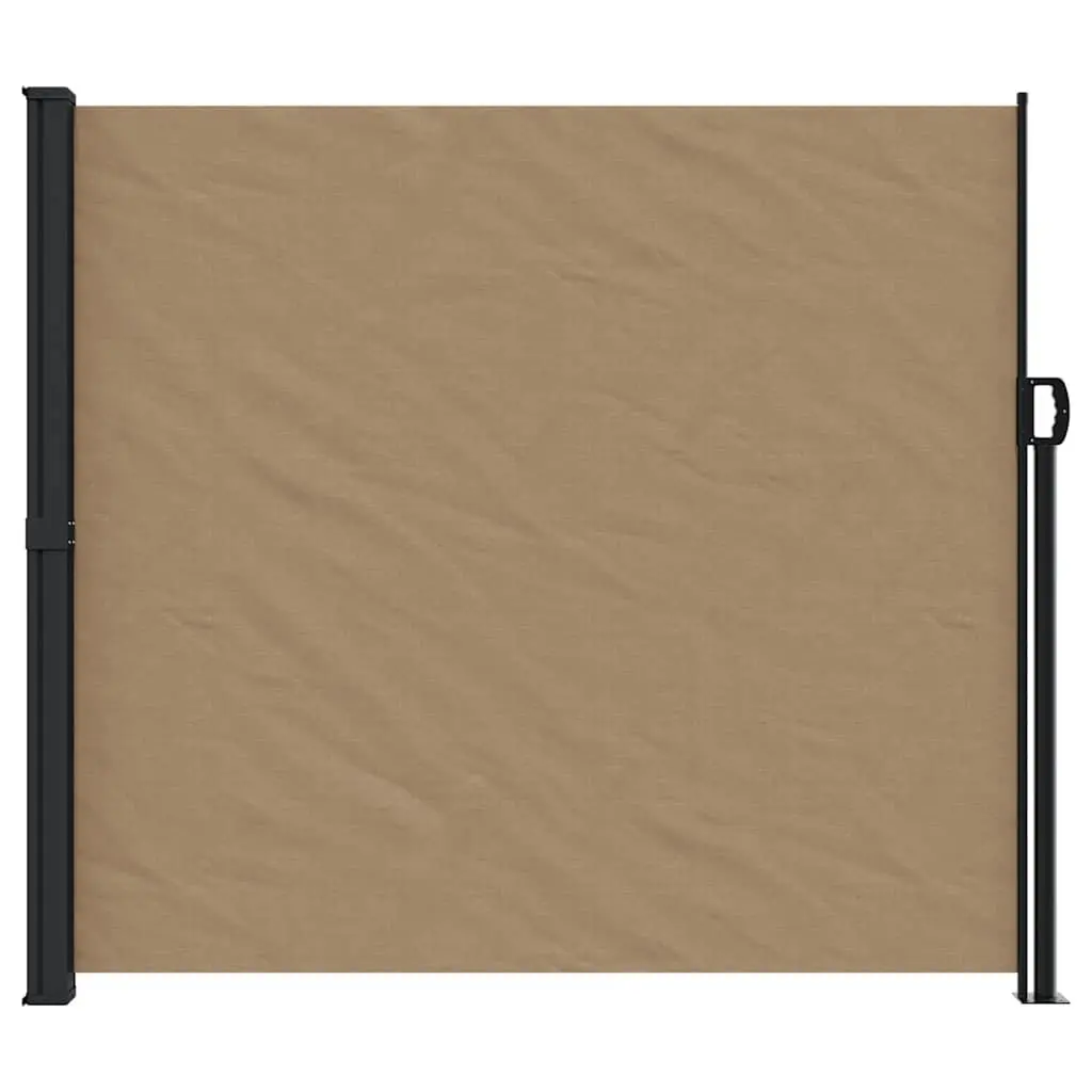 Retractable Side Awning Outdoor Privacy Screen Polyester 180 x 600 cm Taupe