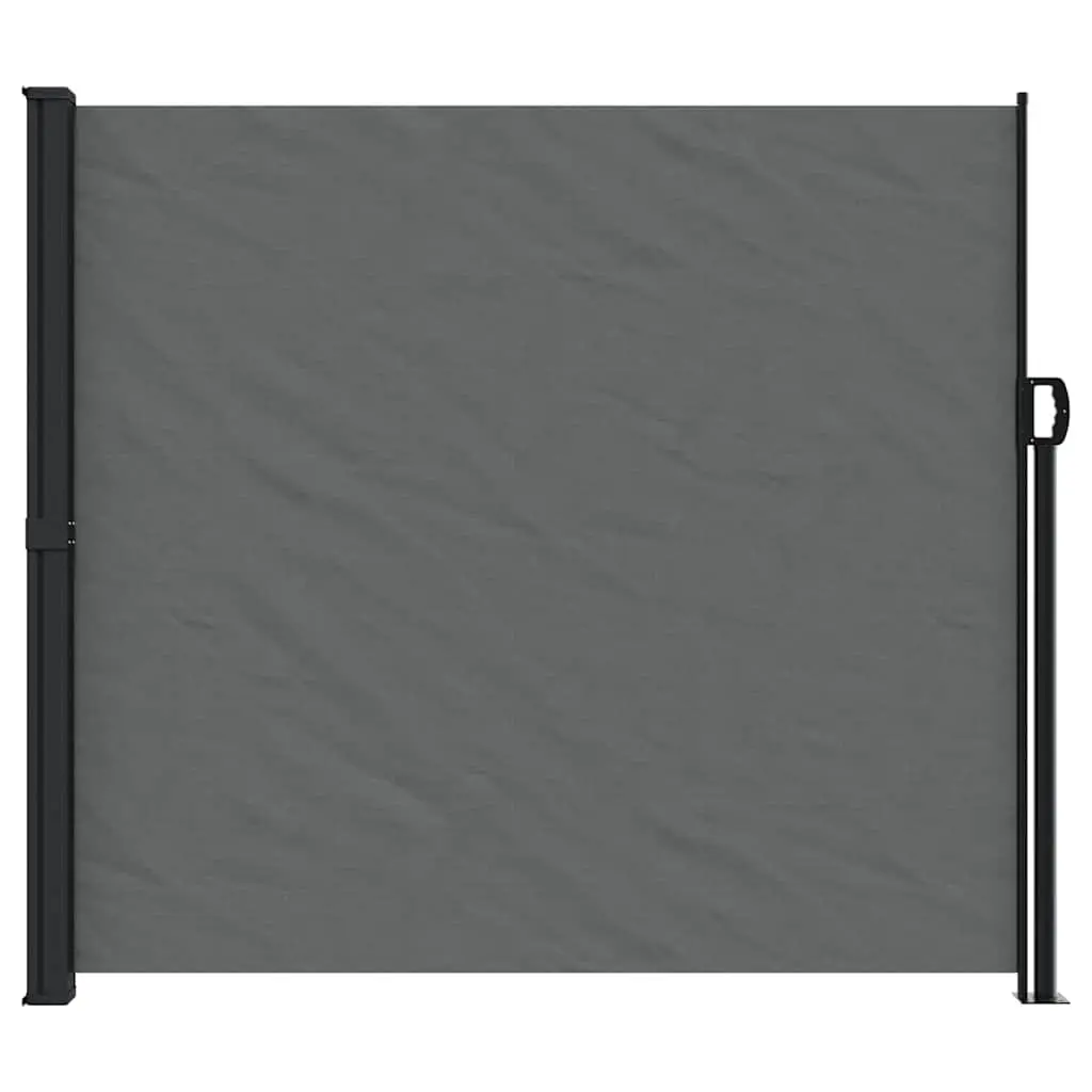 Retractable Side Awning Polyester 180x600cm Anthracite Privacy Screen