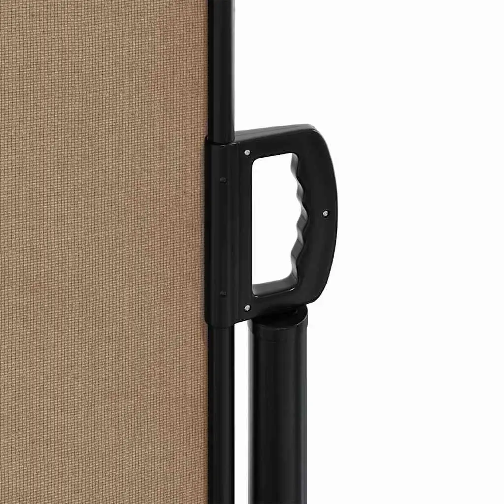 Retractable Side Awning Privacy Screen Water and UV Resistant Fabric 200 x 600 cm Taupe