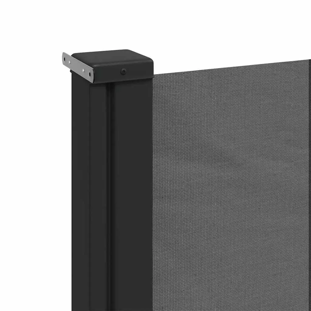 Retractable Side Awning Polyester 200x600cm Anthracite Garden Privacy Screen