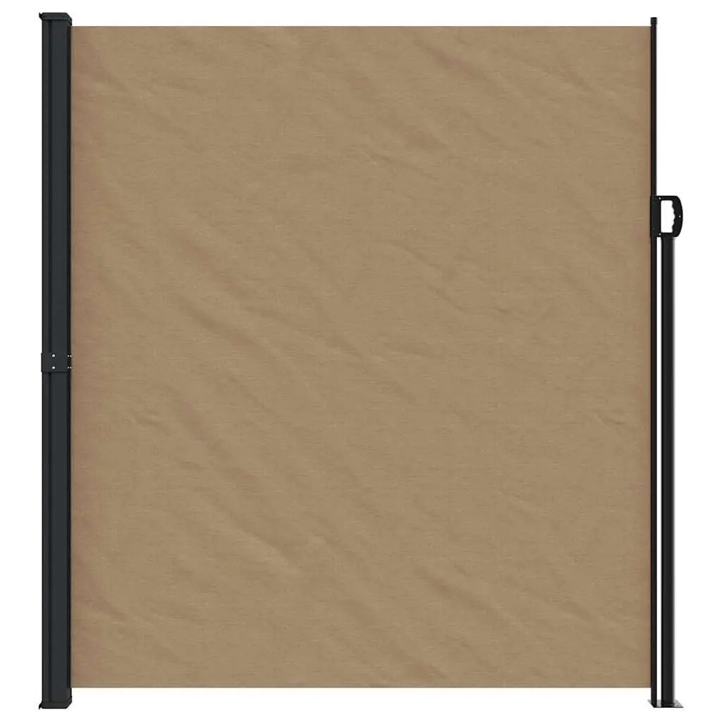 Retractable Awning Privacy Screen 220x600cm Outdoor Garden Shade Taupe Polyester
