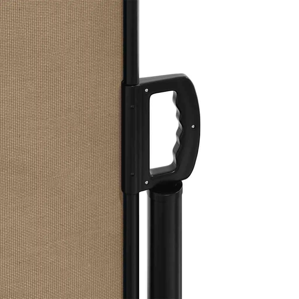 Retractable Awning Privacy Screen 220x600cm Outdoor Garden Shade Taupe Polyester
