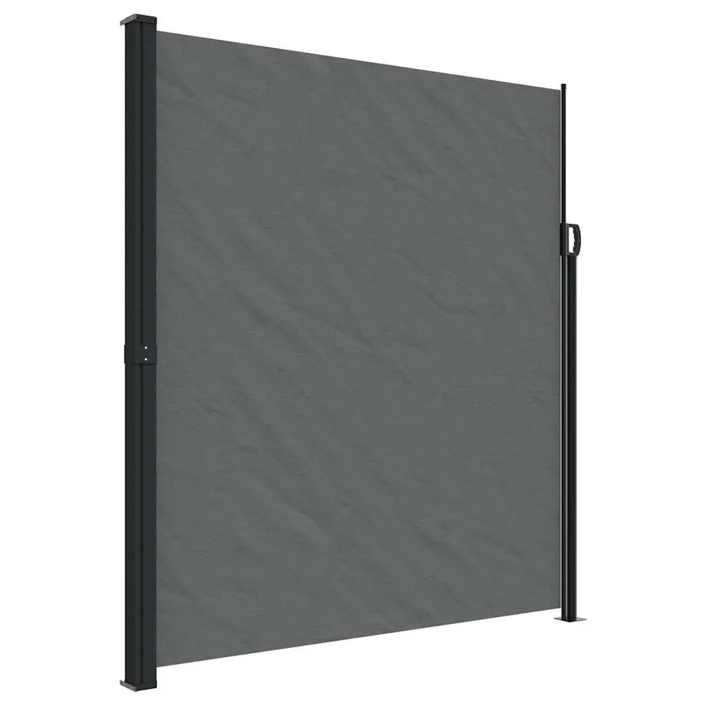 Retractable Awning Screen Anthracite 220x600cm Outdoor Privacy Fabric for Garden Patio Balcony