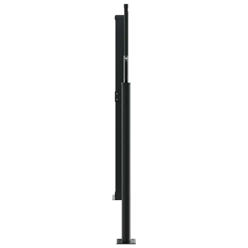 Retractable Side Awning Polyester 140x1000 cm Black Garden Privacy Screen