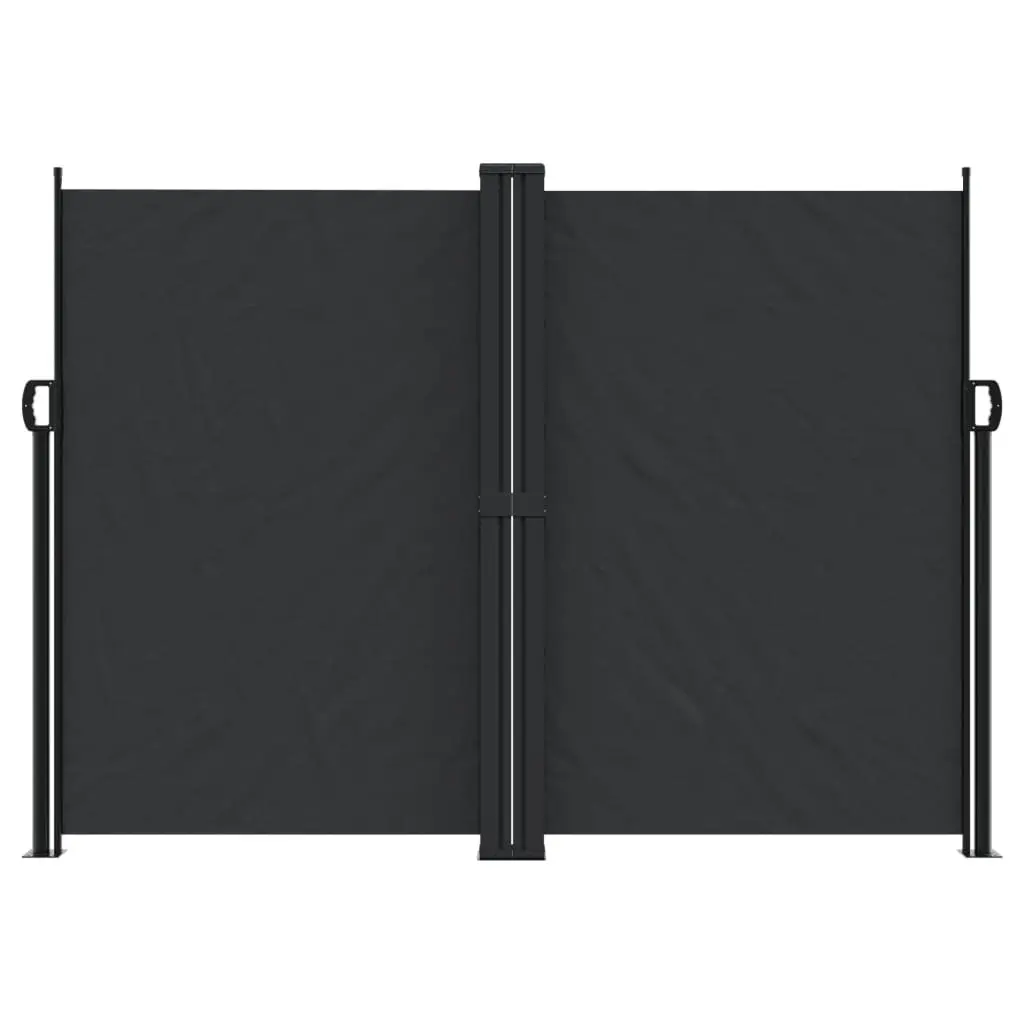 Retractable Awning Black 180x1000cm Privacy Screen Outdoor Garden Patio Terrace