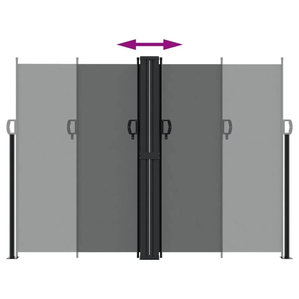 Retractable Awning Privacy Screen Anthracite Outdoor Garden 180x1000cm Balcony Terrace Patio