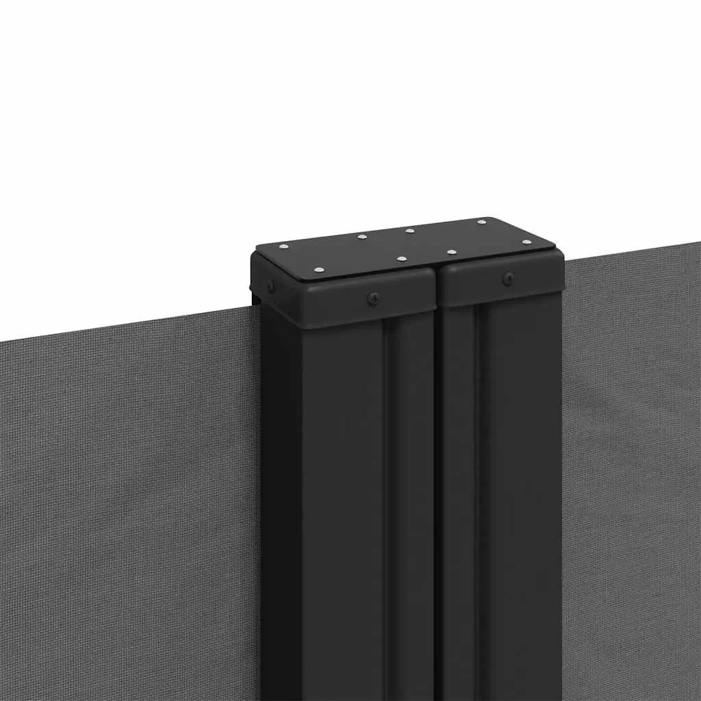 Retractable Side Awning Polyester 220x1000cm Anthracite Garden Privacy Screen Outdoor