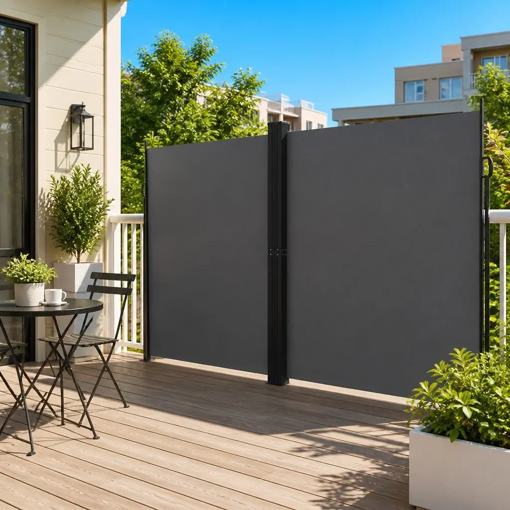 Retractable Garden Awning Privacy Screen Outdoor Shade Anthracite 200x1200cm