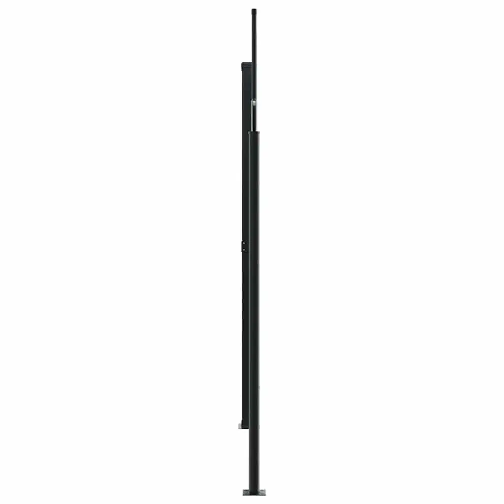 Retractable Awning Screen Black Polyester 220x1200cm Garden Patio Privacy Shade Panel