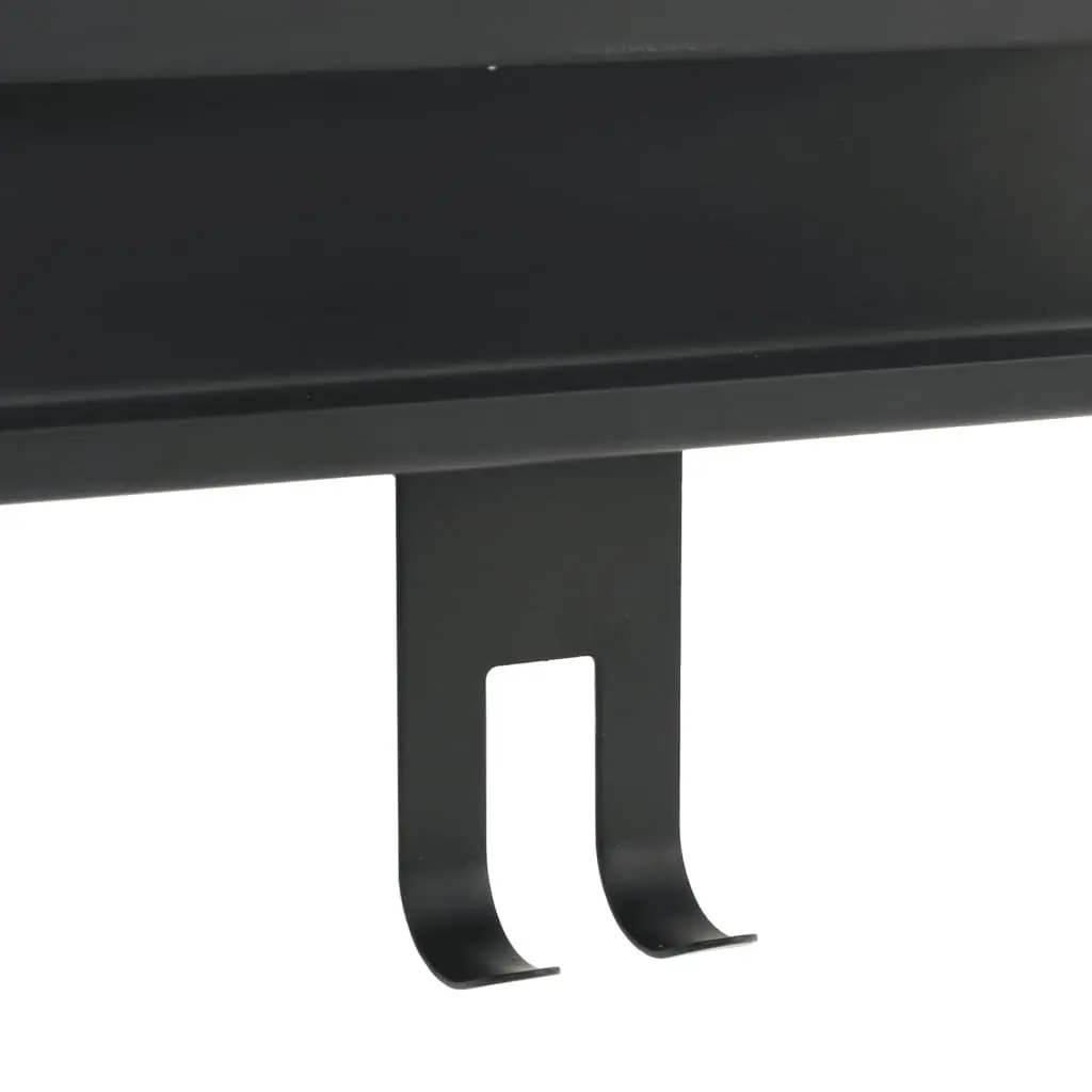 Hanging Organizer Caddy Stainless Steel Black Bathroom Shelf with Towel Hooks and Spacious Storage for Shower Essentials
