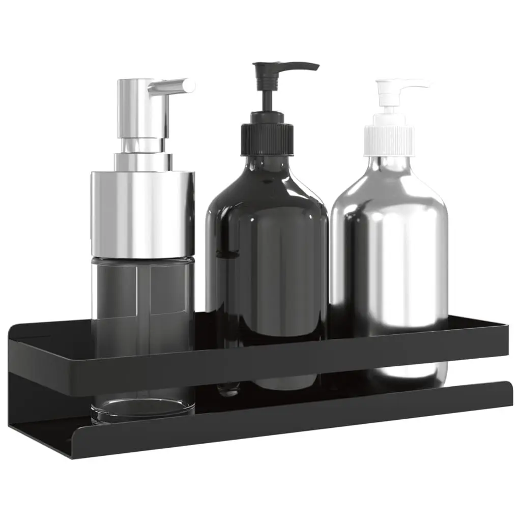 Shower Shelf Storage Organiser Stainless Steel 30 x 10 x 6 cm Black