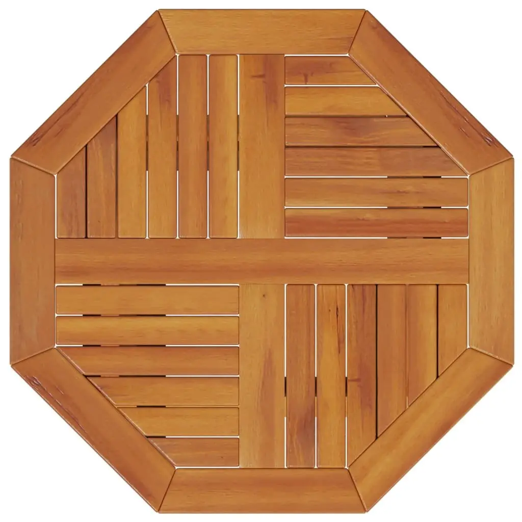 Round Folding Table Brown Solid Wood Ø60cm for Outdoor Patio Dining