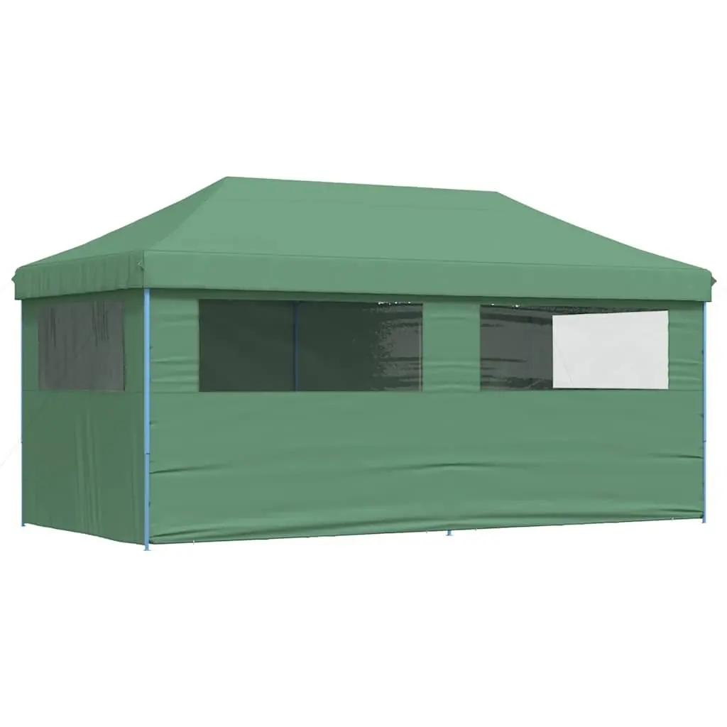 Pop-Up Party Tent Oxford Fabric 4 Sidewalls Green Outdoor Gazebo