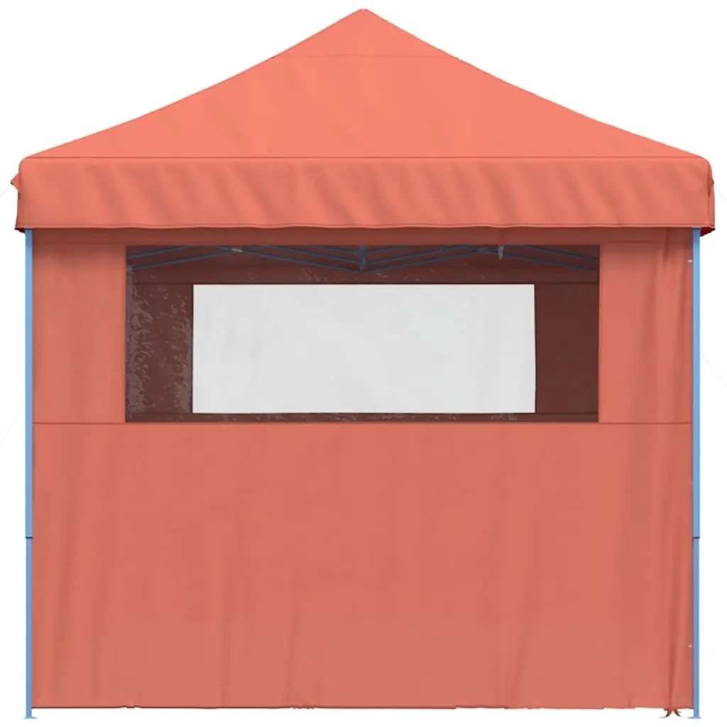 Pop-Up Party Tent Oxford Fabric 10x10 Feet Orange with Sidewalls