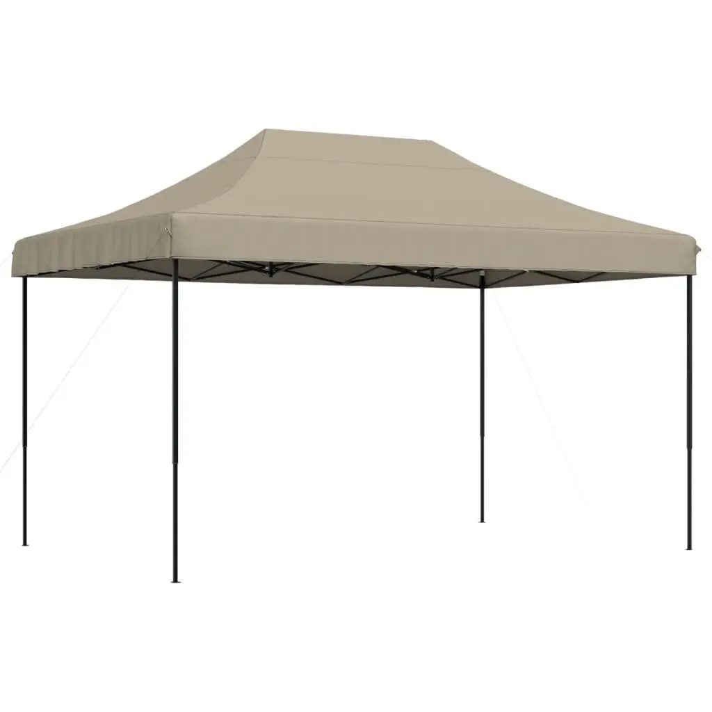 Foldable Pop-Up Party Tent Outdoor Oxford Fabric 440 x 292 x 315 cm Taupe Canopy Gazebo