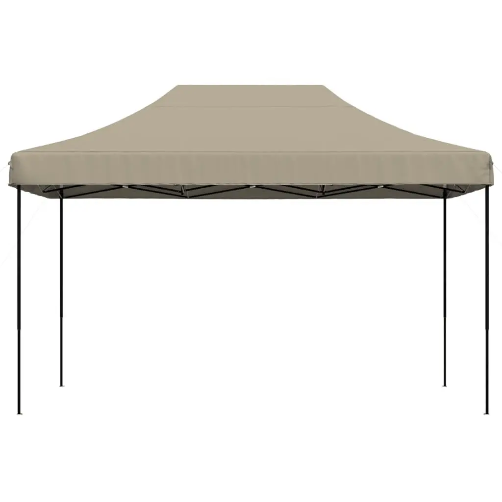 Foldable Pop-Up Party Tent Outdoor Oxford Fabric 440 x 292 x 315 cm Taupe Canopy Gazebo