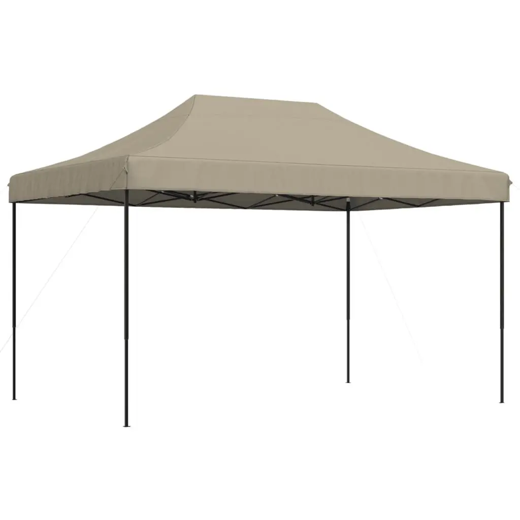 Foldable Pop-Up Party Tent Outdoor Oxford Fabric 440 x 292 x 315 cm Taupe Canopy Gazebo