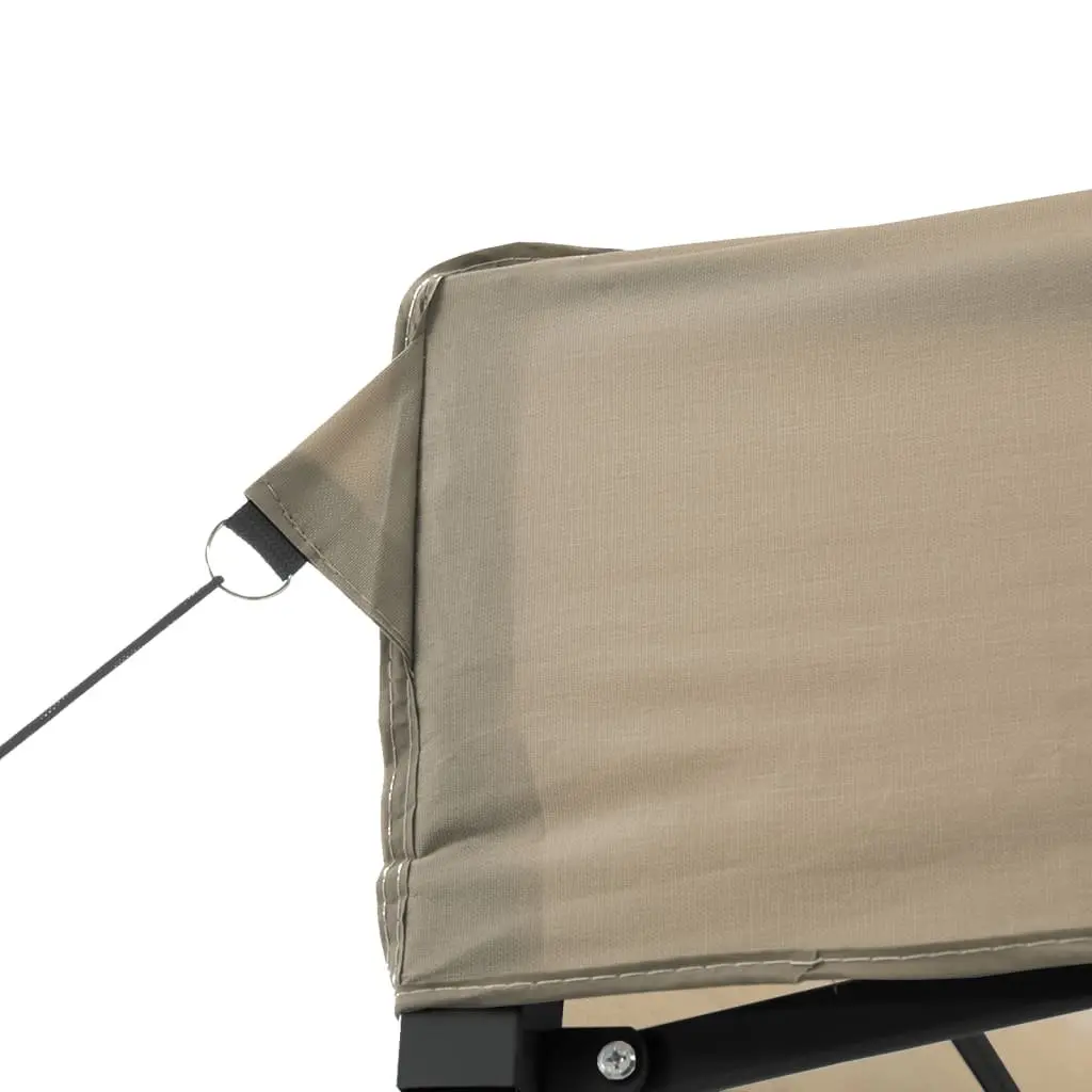Foldable Pop-Up Party Tent Outdoor Oxford Fabric 440 x 292 x 315 cm Taupe Canopy Gazebo
