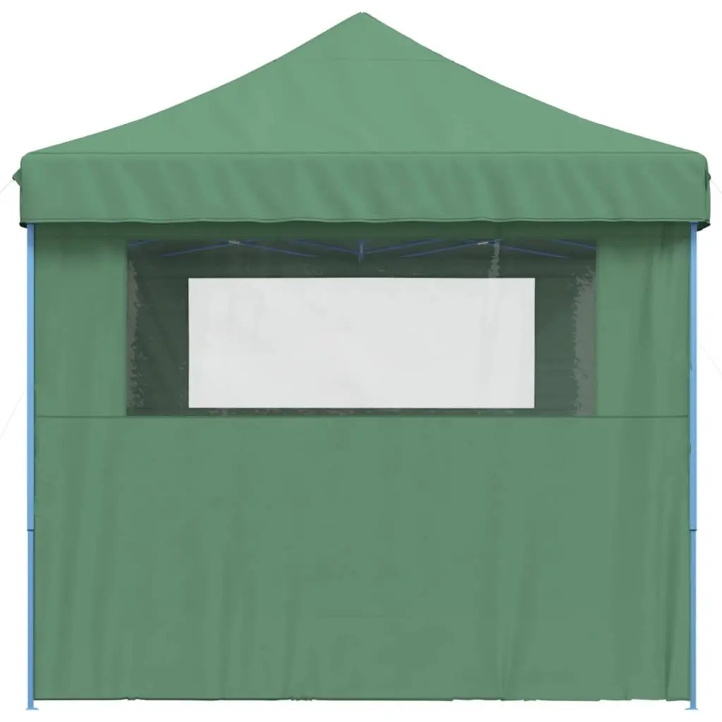 Pop-Up Party Tent Foldable Oxford Fabric 3 Sidewalls Green Outdoor Canopy Gazebo