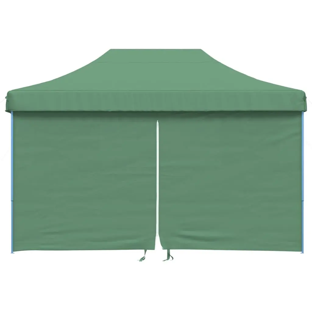 Pop-Up Party Tent Foldable Outdoor Gazebo Green with 4 Sidewalls