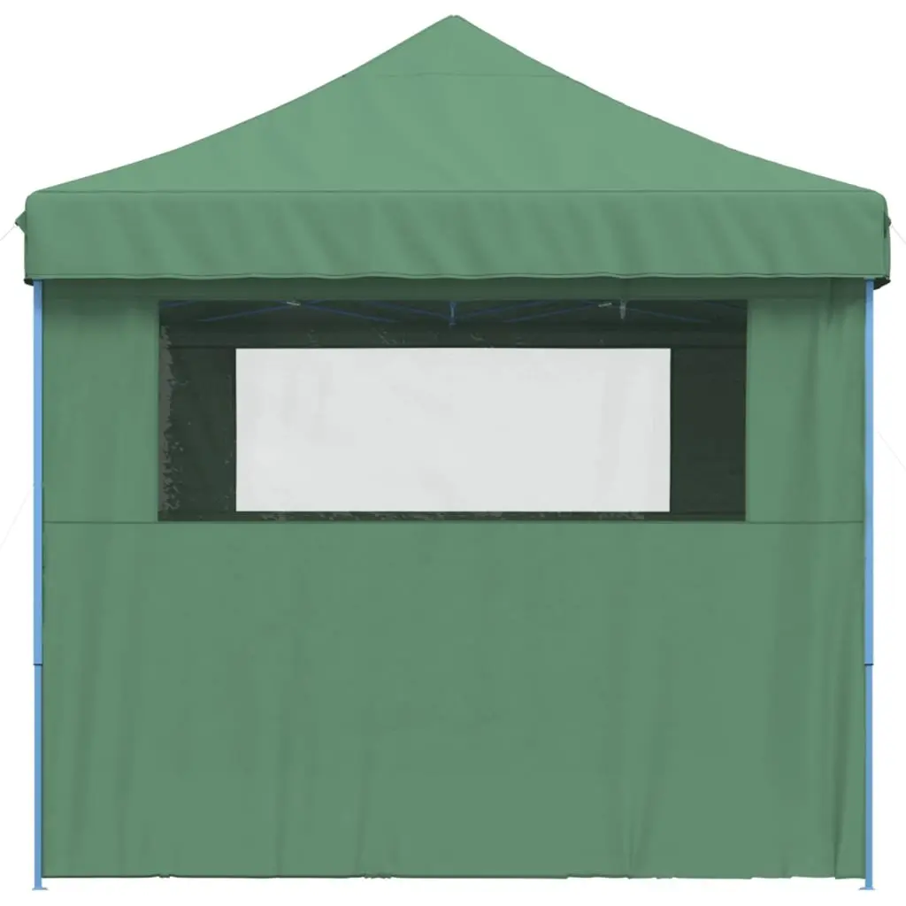 Pop-Up Party Tent Foldable Outdoor Gazebo Green with 4 Sidewalls