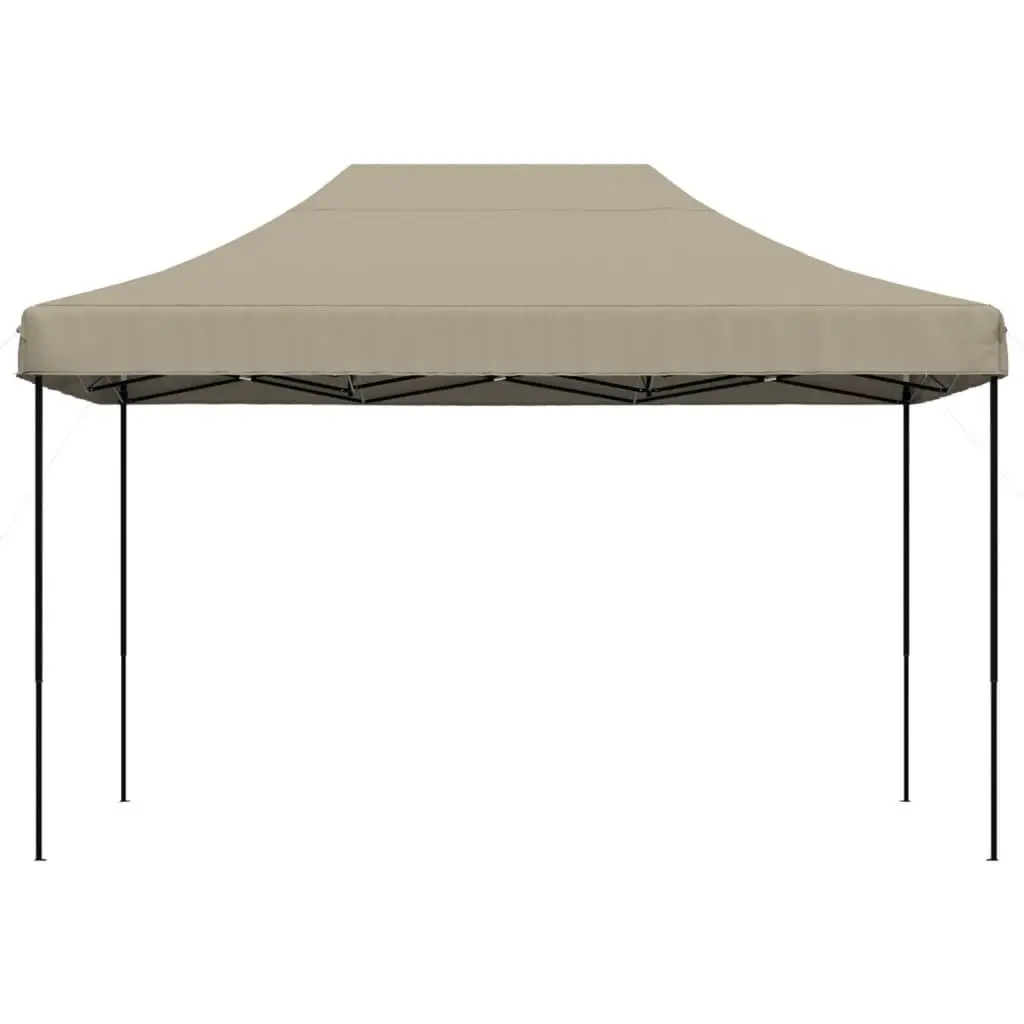 Foldable Pop-Up Party Tent Oxford Fabric 410 x 279 x 315 cm Taupe