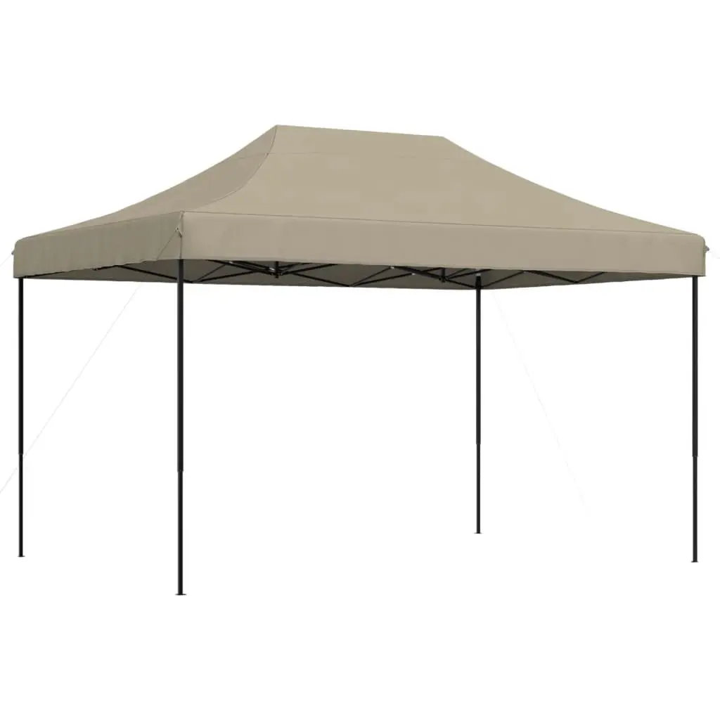 Foldable Pop-Up Party Tent Oxford Fabric 410 x 279 x 315 cm Taupe