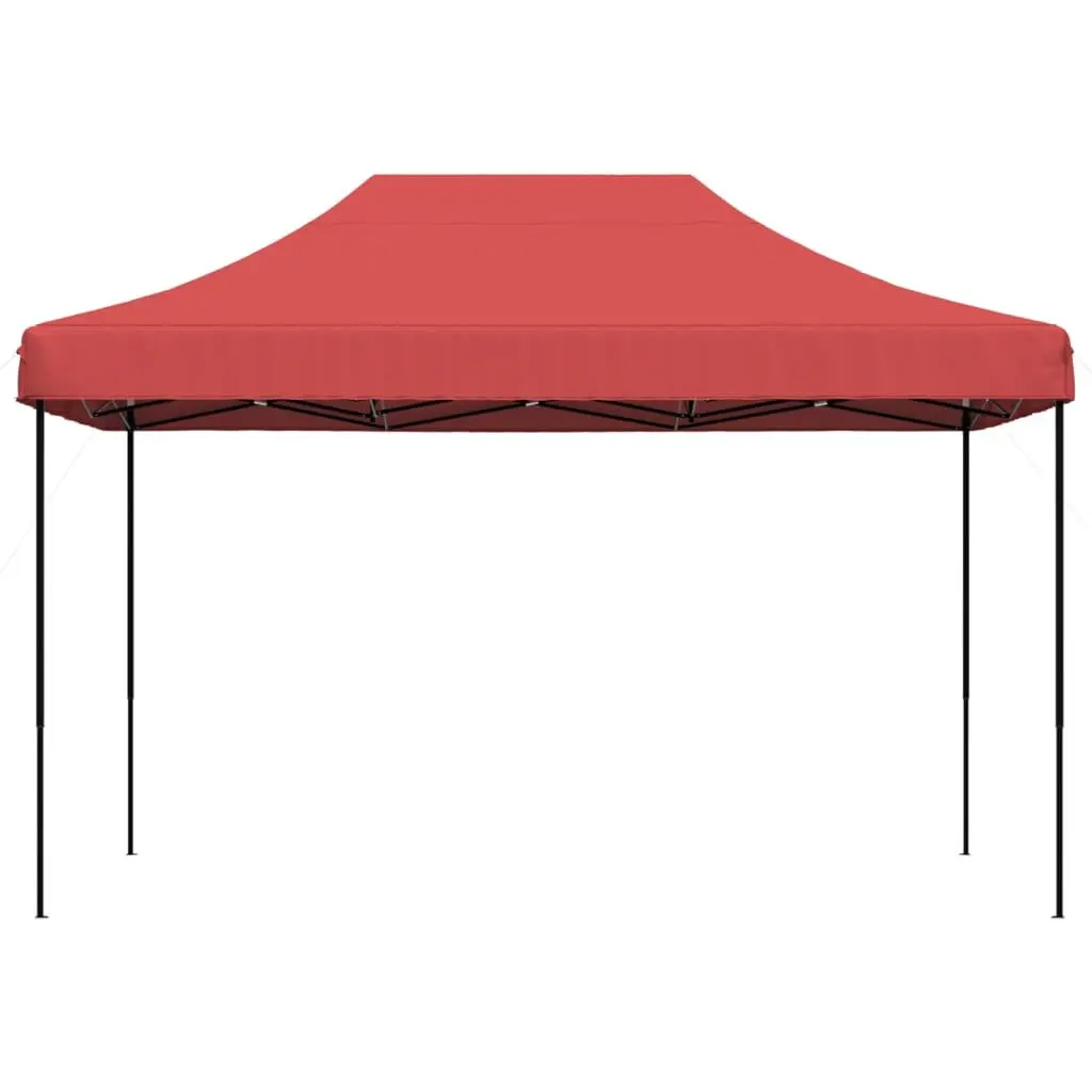 Pop-Up Party Tent Foldable Outdoor Canopy Gazebo 410 x 279 x 315 cm Burgundy Red