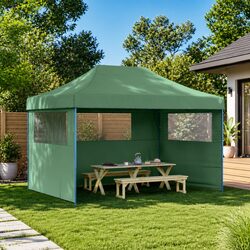 Versatile Green Party Tent for Outdoor Use