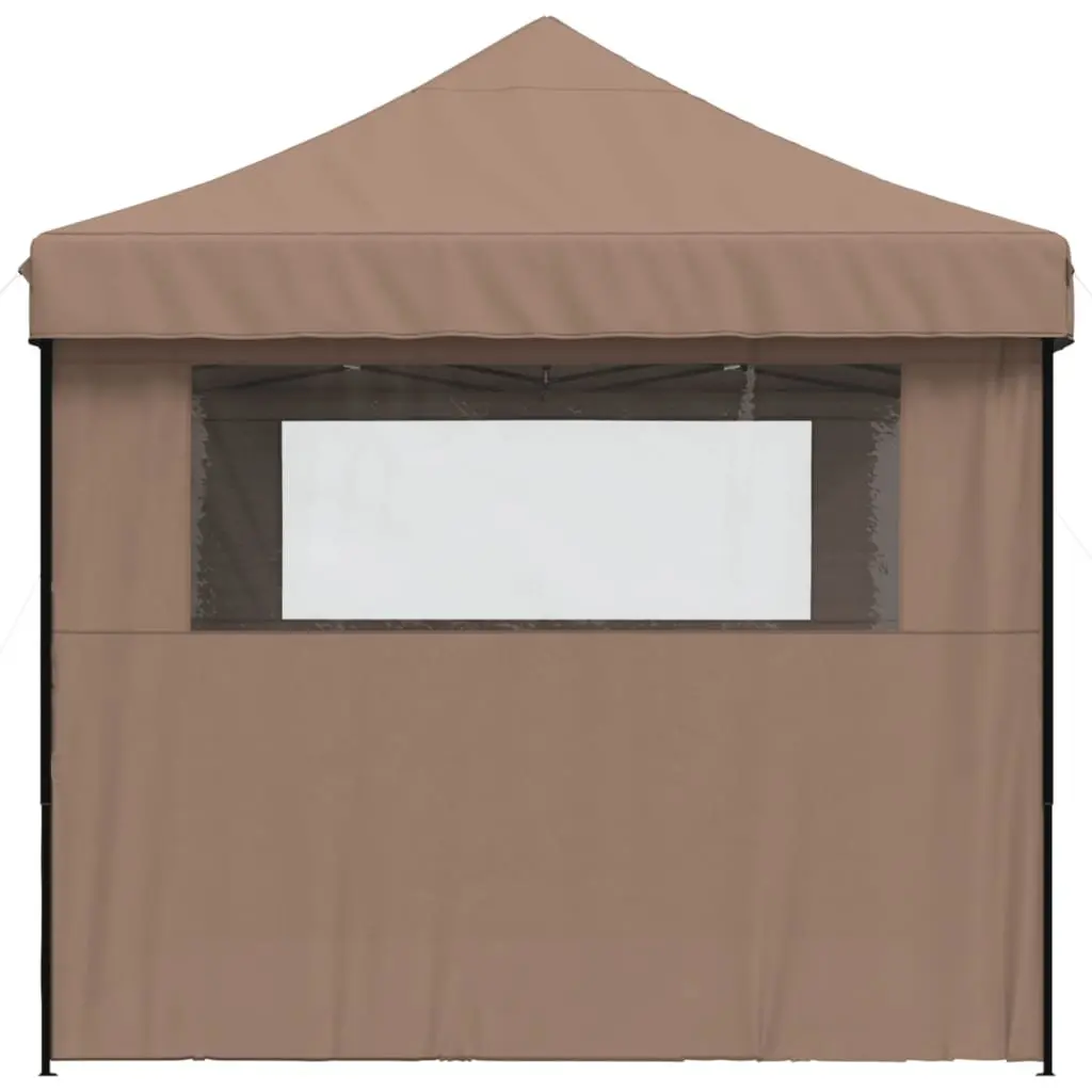 Brown Outdoor Gazebo with 3 Sidewalls