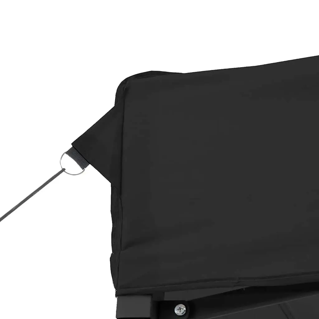 Foldable Pop-Up Party Tent with 3 Sidewalls Outdoor Gazebo Canopy Black